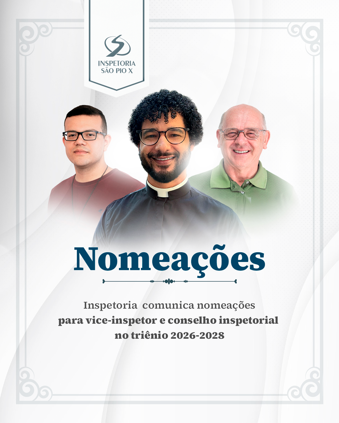 Inspetoria comunica nomeações para vice-inspetor e conselho inspetorial no triênio 2026-2028