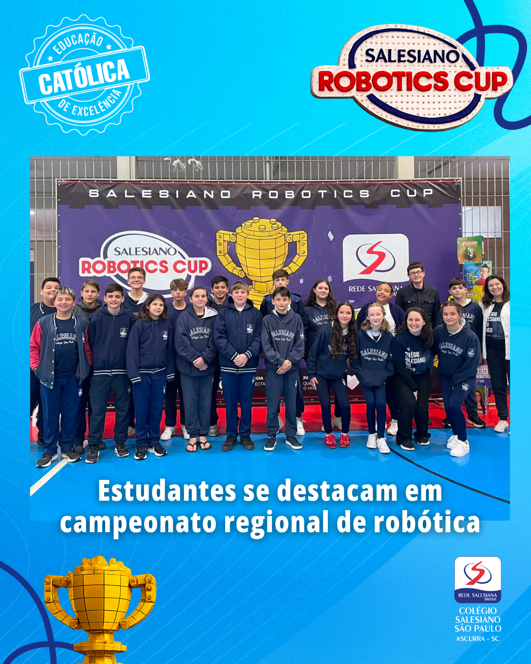 Colégio Salesiano São Paulo se destaca na Salesiano Robotics Cup 2026